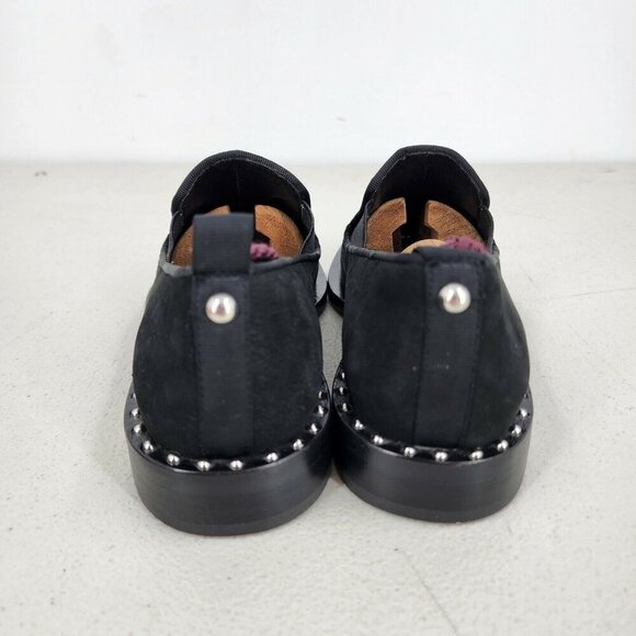 Design Lab Lord & Taylor Roslyn Studded Loafers Nubuck Leather Black Size 6 NWOB - Picture 4 of 11